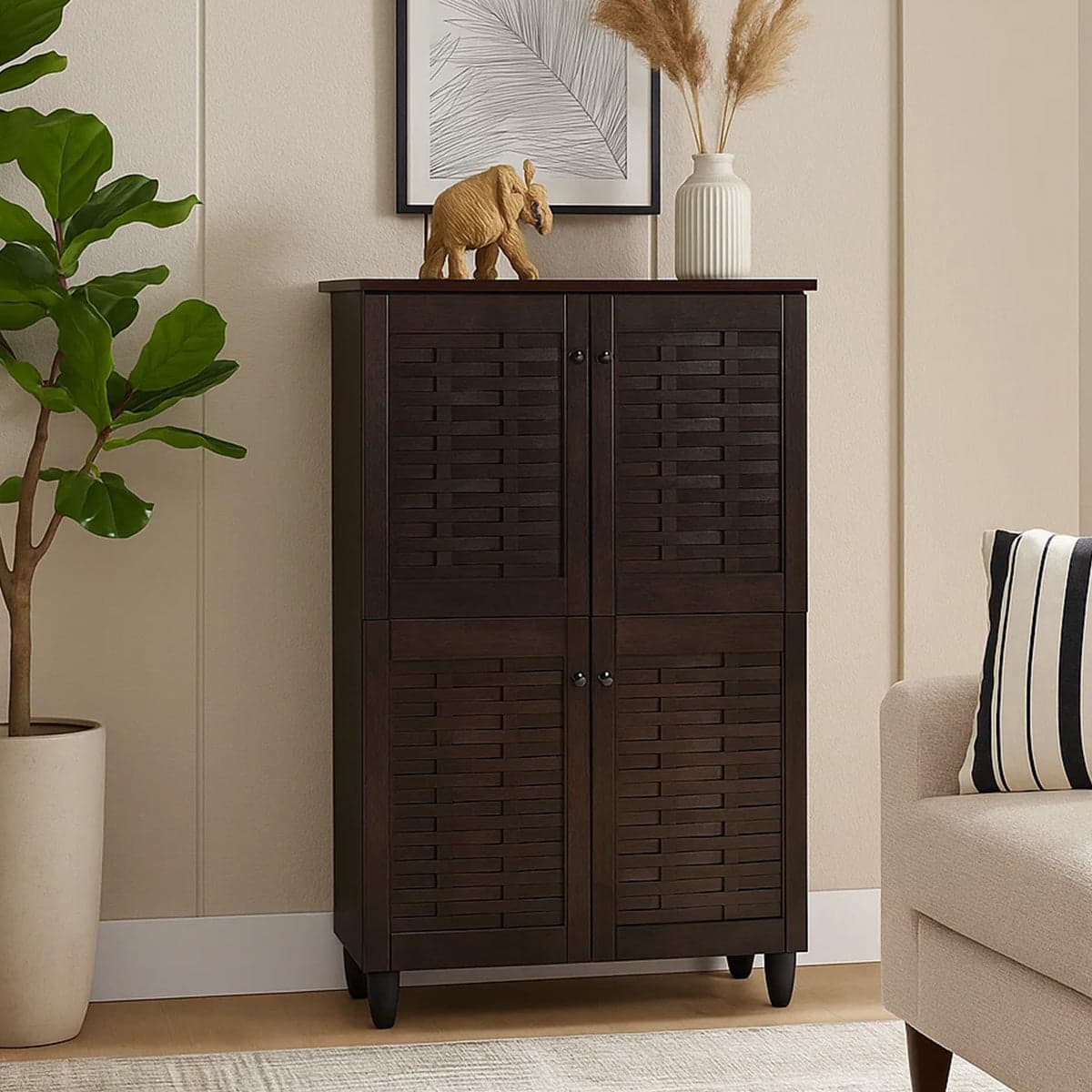 Nilkamal Kaira 4-Door Shoe Rack