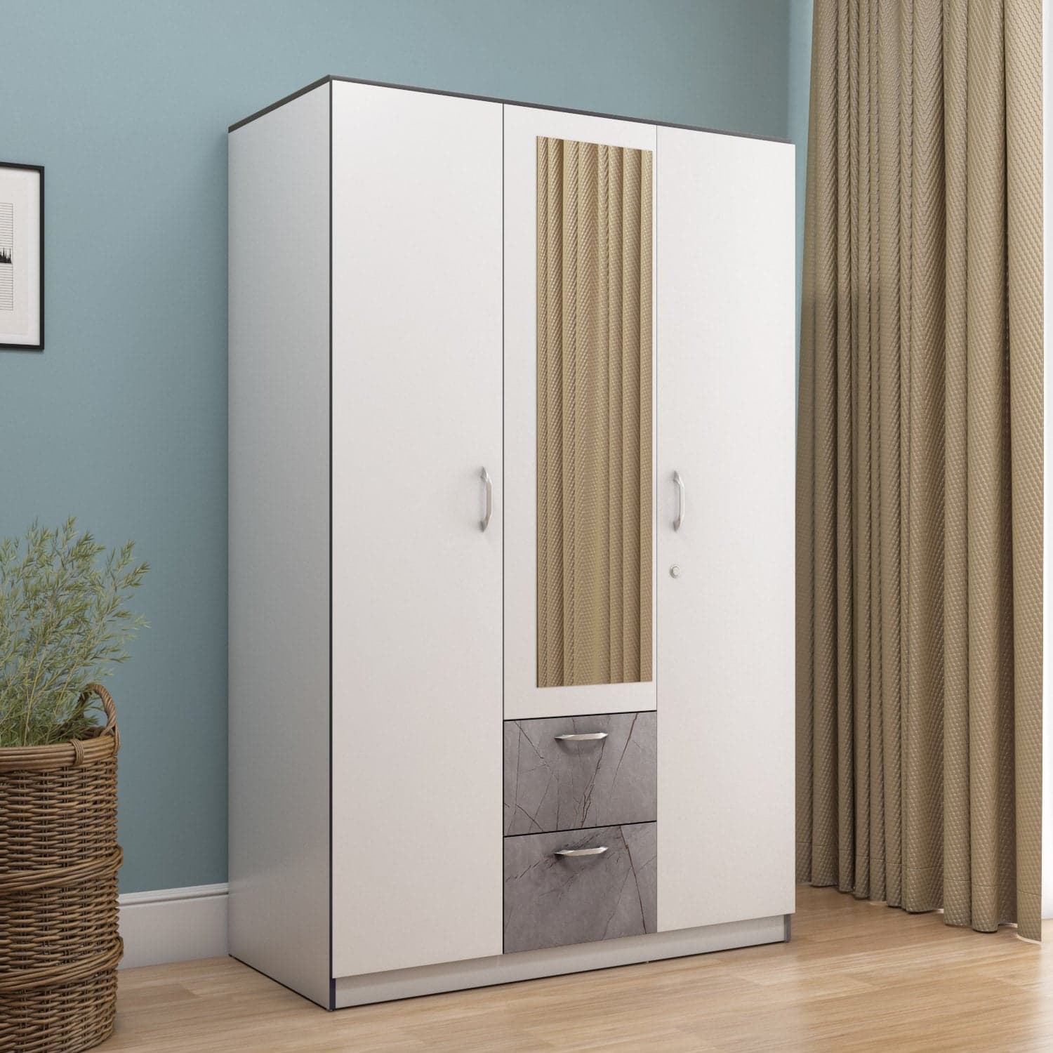 Nilkamal Marbito 3-Door Wardrobe