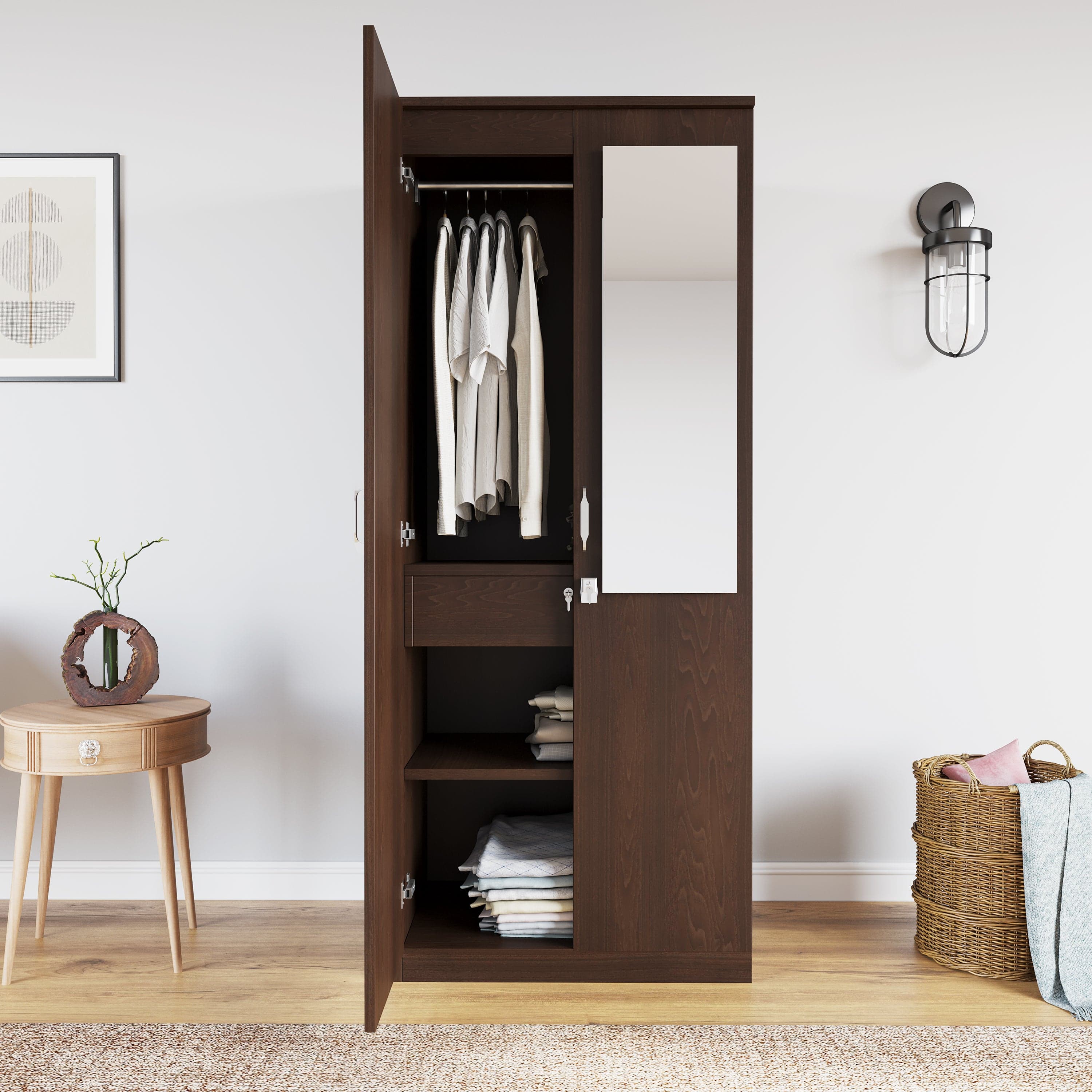 Nilkamal Riva 2-Door Wardrobe